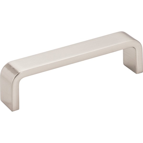 Elements By Hardware Resources 4" Center-to-Center Satin Nickel Square Asher Cabinet Pull 193-4SN